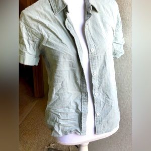 Sage button down collar shirt